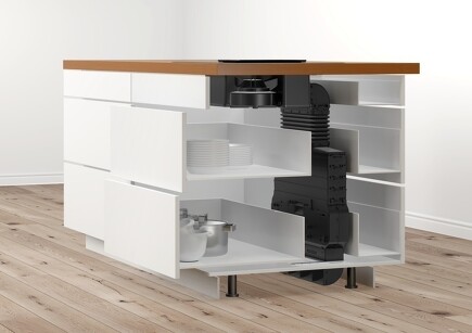 Platzsparender Einbau im Unterschrank (Fotos: Robert Bosch Hausgeräte GmbH) Platzsparender Einbau im Unterschrank (Fotos: Robert Bosch Hausgeräte GmbH)